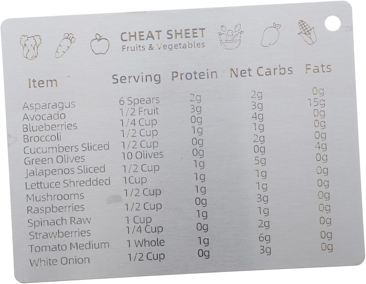 Stainless Steel Refrigerator Magnetic Conversion Magnet Kitchen Conversion Table Baking Measurement Chart Reusable Wall Hanger