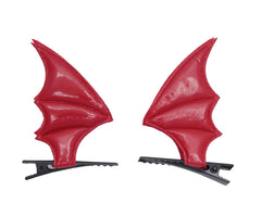SOWAKA 1 Pair Bat Wings Hair Clips for Halloween Horror Devil Goth Ear Hairpins Hair Barrettes Accessories for Women Adults Cosplay Props Party Costume (Black)