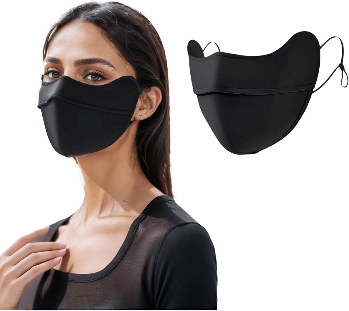 UPF 50+ Sun Protection Face Mask for Women Ice Silk Breathable UV Face Shield Mask Cover for Cycling Hiking Outdoor Sports