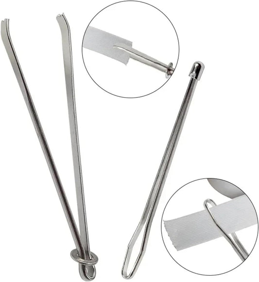 20Pcs Bodkin Drawstring Threader,Needle Elastic Threader,Sewing Tools,Bodkin Sewing Tool,Self-Locking Tweezer Clip Easy Insert into for Sweatpants,Hoodie,Swim Trunk,Elastic Sewing Accessories Diy Tool