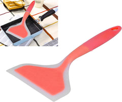 Heat Spatula, Silicone Wide Mouth Spatula Pancakes Fried Shovel Flexible Turner for Kitchen Utensils (Orange Head)