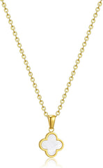 Clover Necklace for Women 18K Gold Plated Four Leaf Clover Pendant Necklaces Lucky Jewelry Gifts for Women
