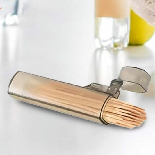 Toothpick Holder For Purse - Portable Transparent Tooth Picks Holder for On-the-Go Use | Lightweight Organizer Box with Lid, Durable Container, Convenient Dispenser for Outdoor, Kitchen,