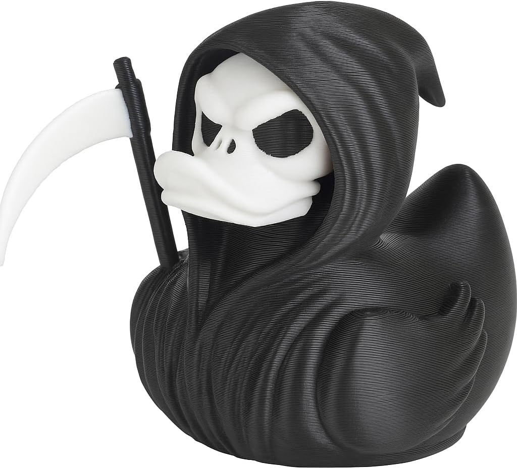 Grim Reaper Duck Figurine – Spooky Duck for 4x4 Ducking & Cruise Hiding – Halloween Gothic Dashboard Figurine – Horror Duck Collectible – 3D Printed in Canada