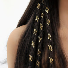 40Pcs Hair Jewelry, Non-Piercing Accessories - Adjustable Hair Rings & Cuffs for Braids, DIY Decorating, Gold for Women