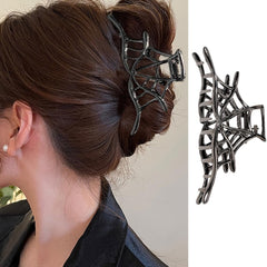 1 Pack Black Spider Hair Claw Clips Halloween Hair Clips for Women Strong Hold Metal Hair Jaw Clips Large Spider Pearl Exquisite Design Halloween Hair Barrette Clips for Costume Party Hair Decoration
