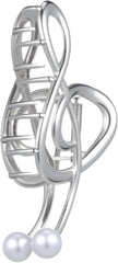 FIXOSHEE Large Pearl Music Note Claw Clip for Women Metal Hair Clamp with Strong Grip Elegant Large Hair Clip Stylish Decorative Headwear for Any Occasion