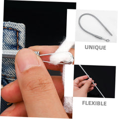 DIYEAH 2pcs Spring Threading Tool for DIY Rope Braiding Tools Metal Rope Threading Device for Elastic Thread Sewing