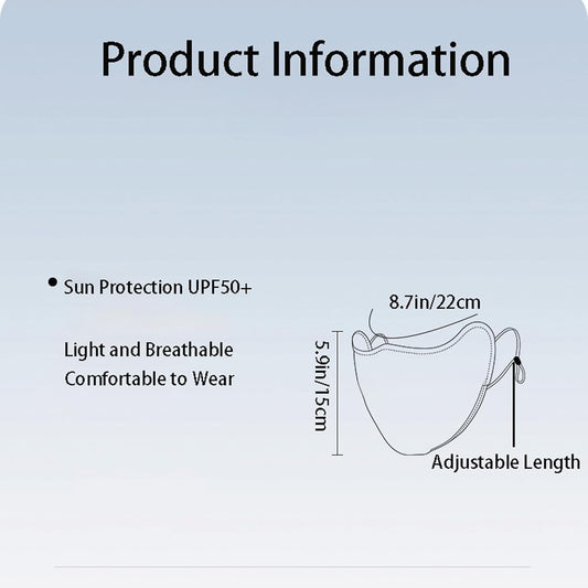 UPF 50+ Sun Protection Face Mask for Women Ice Silk Breathable UV Face Shield Mask Cover for Cycling Hiking Outdoor Sports