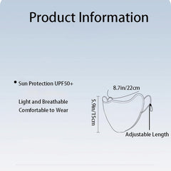 UPF 50+ Sun Protection Face Mask for Women Ice Silk Breathable UV Face Shield Mask Cover for Cycling Hiking Outdoor Sports