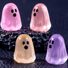 Halloween Mini Ghosts Figures, 2025 New Luminous Mini Resin Figures, Tiny Small Little Ghost Statue Miniature Figurines, Glow in The Dark Ghosts Halloween Party Favors Landscape Decorations (120 PCS)