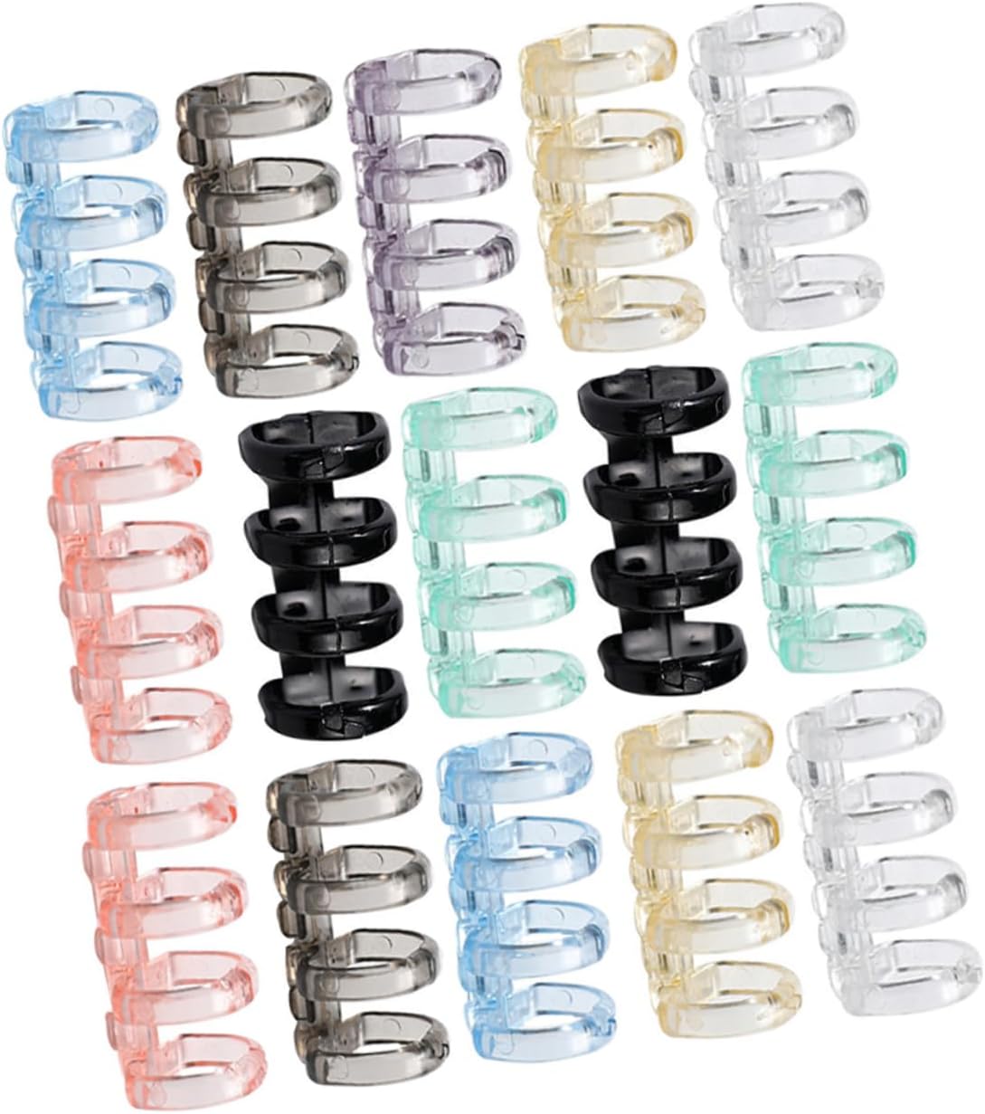 16pcs Adjustable Loose Leaf Binder for Notebook Flexible Multi Binding Coils Convenient for Organizing Pages and Documents for Projects and Study Cards