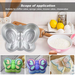 CLIPORE 10In Butterfly Cake Pan 3D Aluminum Cake Decorating Mould, Non-Stick Butterfly Cake Baking Pan Mold for Birthday Party Baking, Send Goods from Local Warehouse