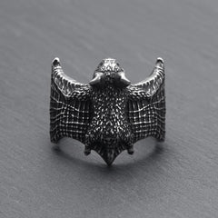 WESTMIAJW Bat/Lion/Spider/Wolf Ring Men Women,Mens Stainless Steel Gothic Punk Goth Animal Rings Jewellery Size O,Q,S,T1/2,V1/2,Y,Z+1