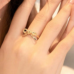 Bow Rings for Women Dainty Gold Rings Stackable Christmas Bow Ring Trendy Jewelry Gifts for Her Cute Fashion Ring for Women Adjustable Minimalist Holiday Jewelry