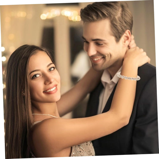 COSMEVIVI Skeleton Skull Beaded Bracelet Unisex White Turquoise Gothic Wristband for Men Women Sophisticated Outfit Accessory