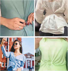 6pcs Cinch Clips for Women Clothing, Back Dress Clips Shirt Cincher 2 Sizes Hidden Silicone Cincher Clip Fashion Waistband Tightener Clip for T-Shirt Dresses Blouse Tops Back of Shirt Cincher Clip