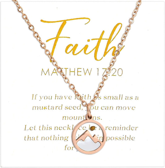 Mikovivi Faith Necklace for Women, Religious Christian Jewelry Gift for Mom Friends Grandma