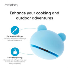 Knife Sharpener - Shape Mini Frog Knife Sharpening Device for Outdoor and Indoor - Knife Sharpeners for Kitchen Knives & Scissors, Non-Slip