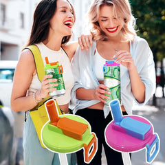 4 Pcs Soda Can Lids with Straw: Reusable Straw Soda Can Lid for Fizzy Drinks - Leak-Proof Covers for Standard Cans – Colourful Can Tops for Cola, Juice, Beverage