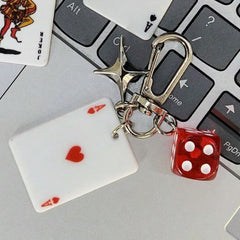 Angyape Cool Y2K Keychain Dice Star Keychain Bag Charms Purse Charms for Handbags Car Keys Accessories Gifts for Women Men