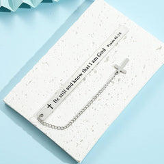 Metal Bookmark Graduation Birthday Gift, Cute Bookmark Gift for Women Men Book Fans Friend (Be Still and Know That I am God)