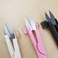 3 Pcs Portable U Shape Sewing Scissors - Embroidery, Cross-Stitch, Craft Thread Cutter Needlework Scissors (3)