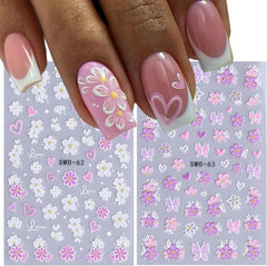 4 Sheets Cute Pink Cat Nail Art Stickers Set - 3D Cartoon Kitten Graffiti Nail Decals for DIY Manicure, Self-Adhesive Nail Decal Nail Art Supplies Manicure Sliders, Perfect for Girls' Nail Care