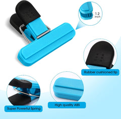 20 Pcs chip Bag Clips Plastic Food Bag Clips with Heavy Duty, Heavy Seal Grip Food Clip for Snack Storage Home Office School 3.07 x2.56 x 1.46 inch(Blue)