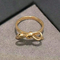 Bow Rings for Women Dainty Gold Rings Stackable Christmas Bow Ring Trendy Jewelry Gifts for Her Cute Fashion Ring for Women Adjustable Minimalist Holiday Jewelry