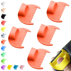 4mm Seam Guide for Hand Sewing Edge Lockranding Tool, Sewing Needle Gauge Measuring Tool, Mini Finger Ruler Kit Ideal for Leather/Fabric/Craft Sew, Blue 2 Pcs