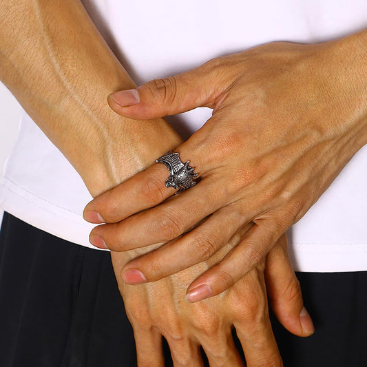 Gothic Rings Bat Opening Ring Mens Rings Halloween Accessories