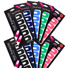 50pcs Nail Polish Protector for Fingers U-Shape Tape Polish Guards Nail Art Plastic Peel Off Sticker Cuticle Protectors Disposable 5 Sheets