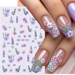 4 Sheets Cute Pink Cat Nail Art Stickers Set - 3D Cartoon Kitten Graffiti Nail Decals for DIY Manicure, Self-Adhesive Nail Decal Nail Art Supplies Manicure Sliders, Perfect for Girls' Nail Care