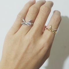 Bow Ring for Women Dainty Gold Bowknot Rings Pink Bow Ribbon Ring Promise Rings for Her Christmas Birthday Valentines Day Gifts