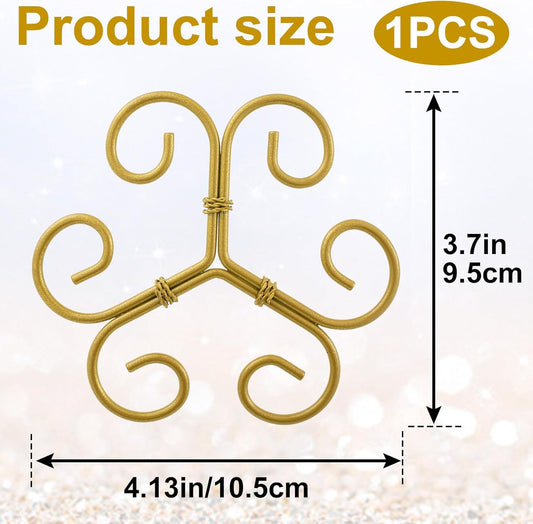 Climbing Houseplant Stem Supports, Plastic Plant Stem Holders, Reusable Flower Plant Growth Stakes Trellis Stem Growth Accessories for Garden Balcony- Gold