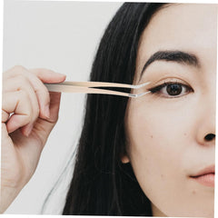 BESTYASH Stainless Steel Eyelash Tweezers for False Lashes Application Precision Tool for Lash Extensions and Eyelash Adhesive for Makeup Artists and Home Use