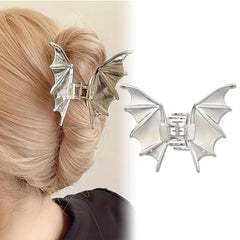 Halloween Spider Hair Clips for Women Girls, Silver Gothic Metal Hair Claw Clips With Faux Pearl Tassel - Halloween Hair Accessories Y2K Styling