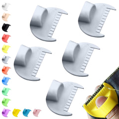 4mm Seam Guide for Hand Sewing Edge Lockranding Tool, Sewing Needle Gauge Measuring Tool, Mini Finger Ruler Kit Ideal for Leather/Fabric/Craft Sew, Blue 2 Pcs