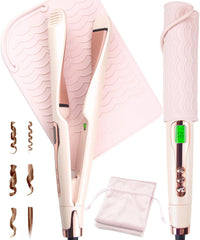 ANGENIL Flat Iron Silicone Mat and Travel Case for Hair Tools - Heat Resistant Mat, Straightener Pad, and Curling Iron Sleeve (9" x 6.5")