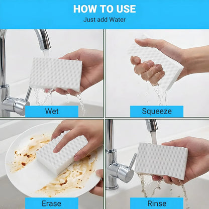 Refynest 2X Density Magic Cleaning Sponges for Kitchen & Bathroom