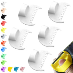 4mm Seam Guide for Hand Sewing Edge Lockranding Tool, Sewing Needle Gauge Measuring Tool, Mini Finger Ruler Kit Ideal for Leather/Fabric/Craft Sew, Blue 2 Pcs