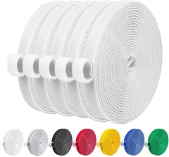 IFNOW 32FT Reusable Fastening Tape Cable Ties Double-Sided Hook-and-Loop Cable Management Tape Strength and Durability 0.4''/Width (Green, 0.4''/32FT,1PCS)