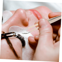 BESTYASH Stainless Steel Eyelash Tweezers for False Lashes Application Precision Tool for Lash Extensions and Eyelash Adhesive for Makeup Artists and Home Use