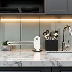 Silver Semicircular Metal Manual Toothpaste Squeezer Stainless Steel Dispenser Tube Squeezer Hand Cream Tube for Key Set Practi Toothpaste Squeezer Dispenser Daily Living Tube Squeezing Aids