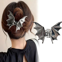 Halloween Spider Hair Clips for Women Girls, Silver Gothic Metal Hair Claw Clips With Faux Pearl Tassel - Halloween Hair Accessories Y2K Styling