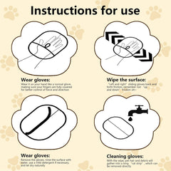 Pet Hair Remover Electrostatic Gloves,Reusable Pet Hair Remover Gloves，for Couch, Furniture, Carpet, Curtain