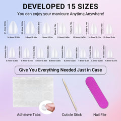 KQueenest Cat Eye Light Pink Press on Nails Medium Almond, 30 Pcs Glitter Nude Pink Fake Nails Press ons, Sparkly Acrylic Nails with UV Coating, Reusable Glue on Nails for Women Summer