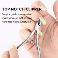 Stainless Steel Nail Cuticle Remover, Professional Cuticle Nipper with Scissors for Dead Skin and Nail Care Perfect for Fingernails and Toenails, Durable and Easy to Use, Ideal for Home or Salon