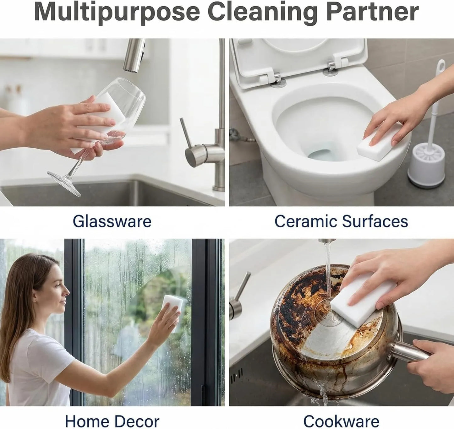 Extra Strong Magic Eraser Sponge for Kitchen & Bathroom